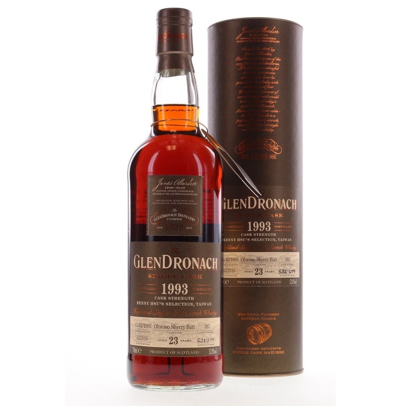 GlenDronach 1993 23 Year Old Single Cask #397 Kenny Hsu’s Selection Signed