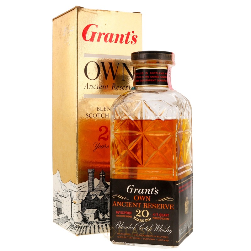 Grants Own Ancient Reserve 20 Year Old Scotch Whisky 1960s