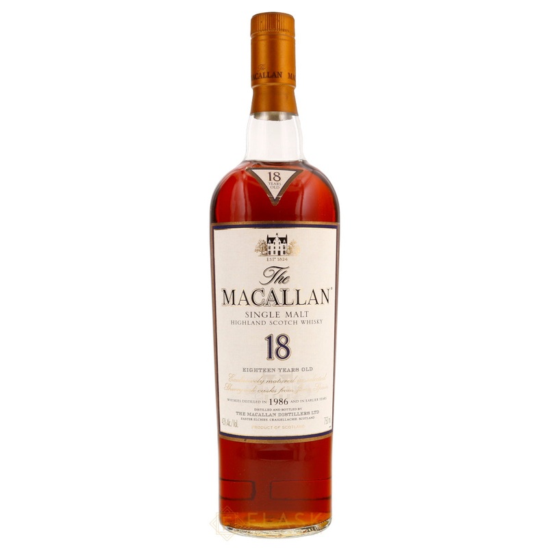 Macallan 18 Year Old Sherry Oak Single Malt 1986 750ml Bottle