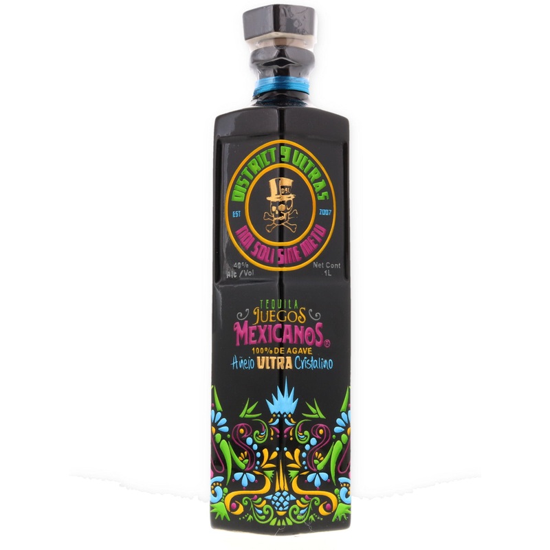 Tequila Juegos Mexicanos District 9 Ultras Anejo “Ultra” Cristalino 1st Edition