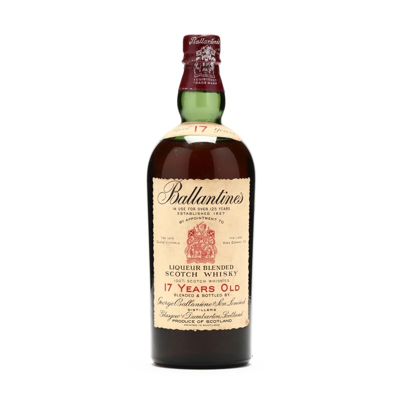 Ballantines 17 Year Old Vintage Scotch Whiskey 1950s