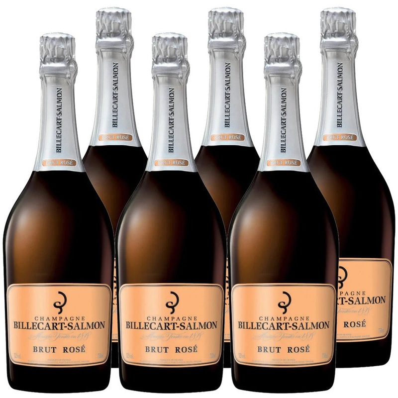 Billecart Salmon Brut Rose Champagne 6 Bottle Case