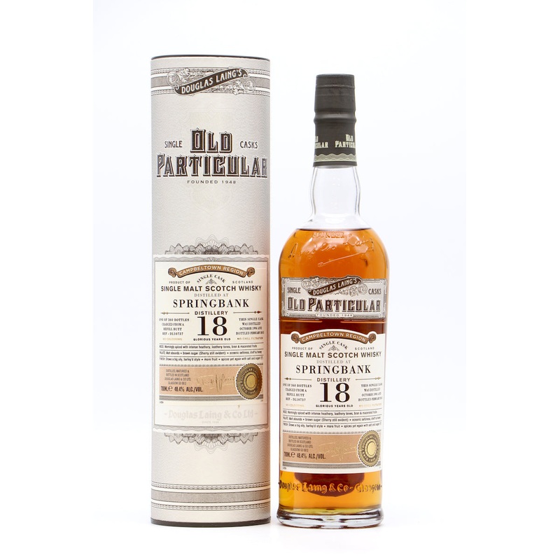 Springbank 1996 18 Year Old Old Particular Single Cask Refill Butt #10737 48.4%