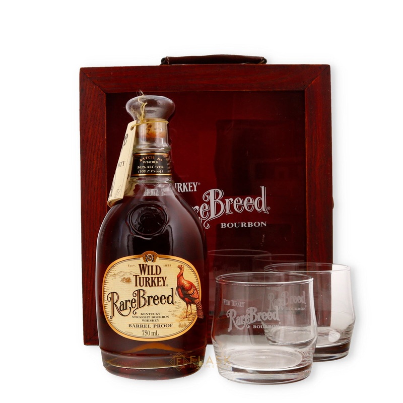 Wild Turkey Rare Breed Bourbon Batch WT-03RB Gift Box Set with Glasses