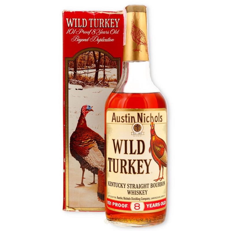 Wild Turkey 8 Year Old 1984 101 Proof Bourbon Beyond Duplication Box 750ml