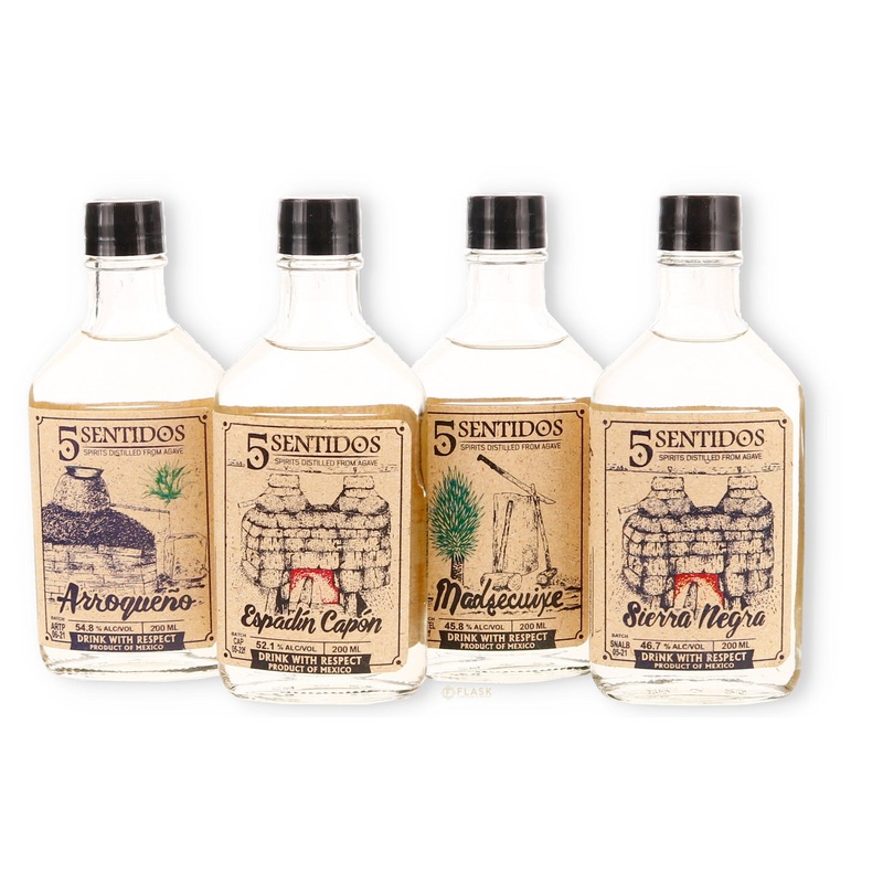 5 Sentidos Rainbow Pack 4x200ml (1ea Sierra Negra, Madrecuixe, Espadin Capon, Arroqueno)