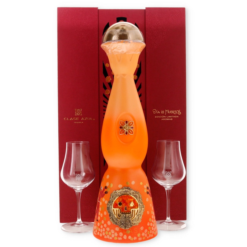 Clase Azul Dia de Los Muertos 2023 Aromas Limited Edition Tequila Gift Box Set with Glasses 1 Liter