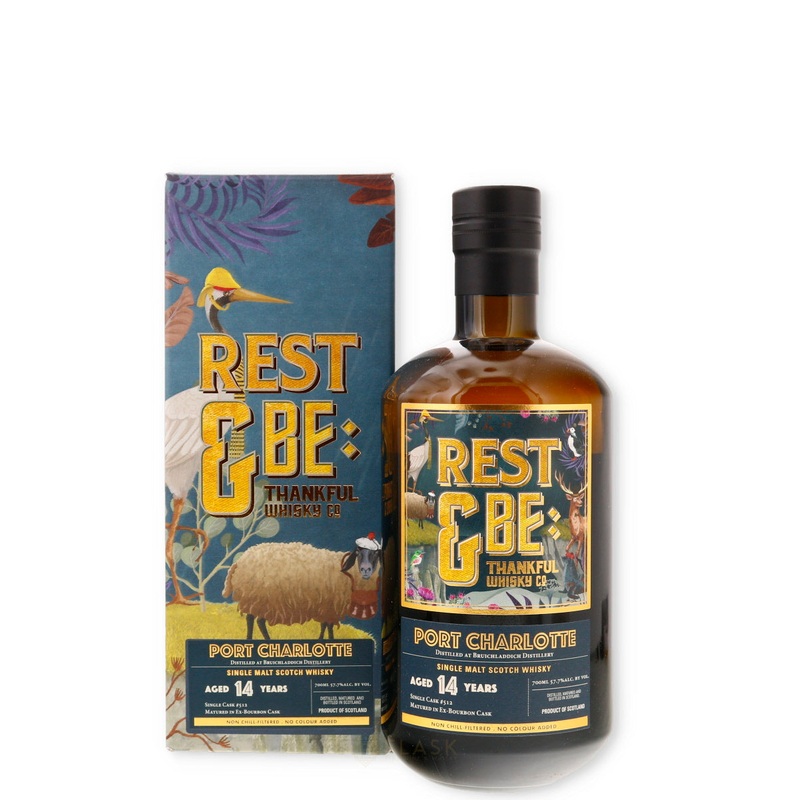 Rest and Be Thankful Port Charlotte 14 year Single Malt Scotch 120 proof 700ml