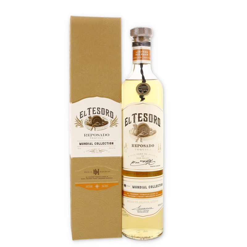 El Tesoro Tequila Mundial Collection Basil Hayden Toast Bourbon Cask Reposado 750ml
