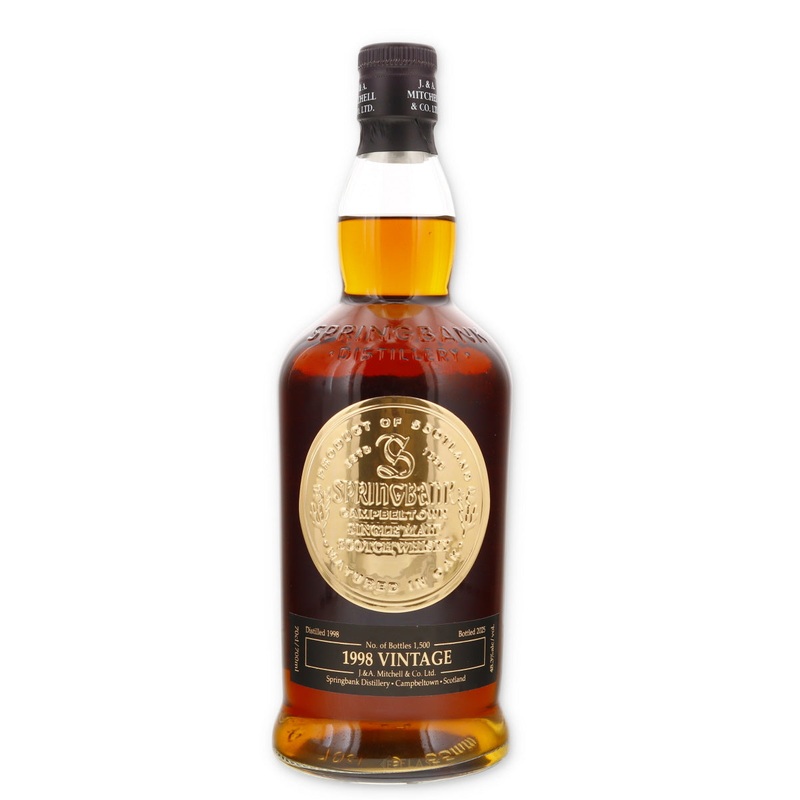 Springbank 1998 Vintage 27 Year Aged Campbeltown Single Malt Scotch