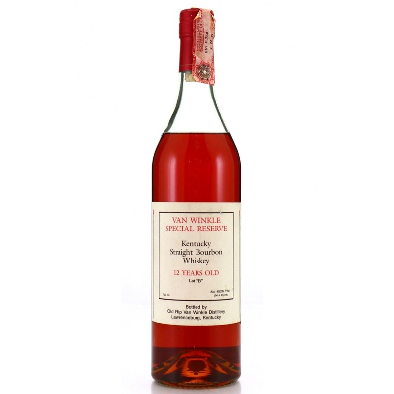 Van Winkle Special Reserve First Release Lot B 12 Year Old Bourbon / Lawrenceburg Green Glass 1990s
