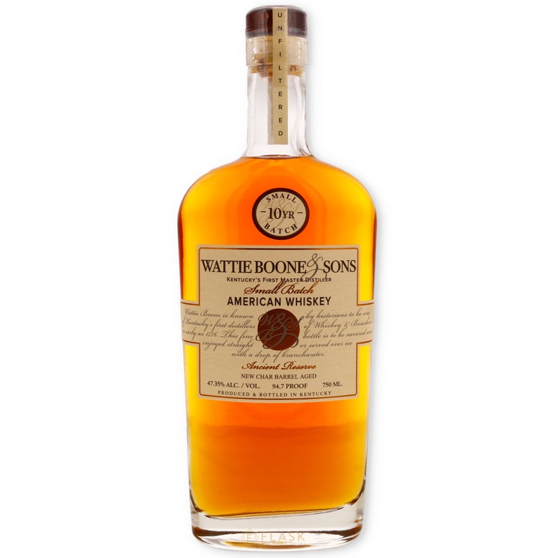 Wattie Boone & Sons Ancient Reserve 10 Year Old American Whiskey