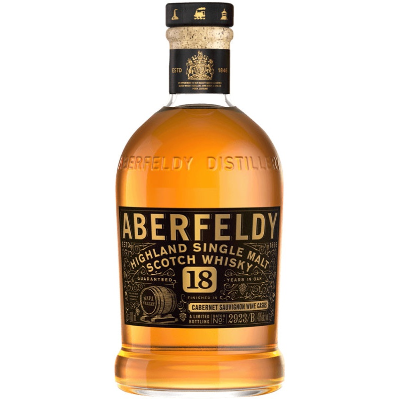 Aberfeldy 18 Year Old Scotch Whisky Finished in Cabernet Sauvignon Wine Casks
