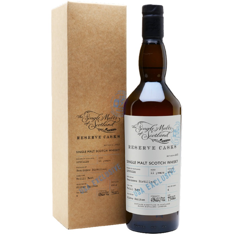 The Single Malts of Scotland Benrinnes Reserve Casks 11 Years Old Scotch Whisky 2012