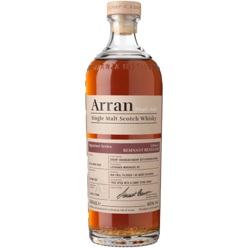 Arran Signature Series Edition 1 Remnant Renegade Scotch Whisky