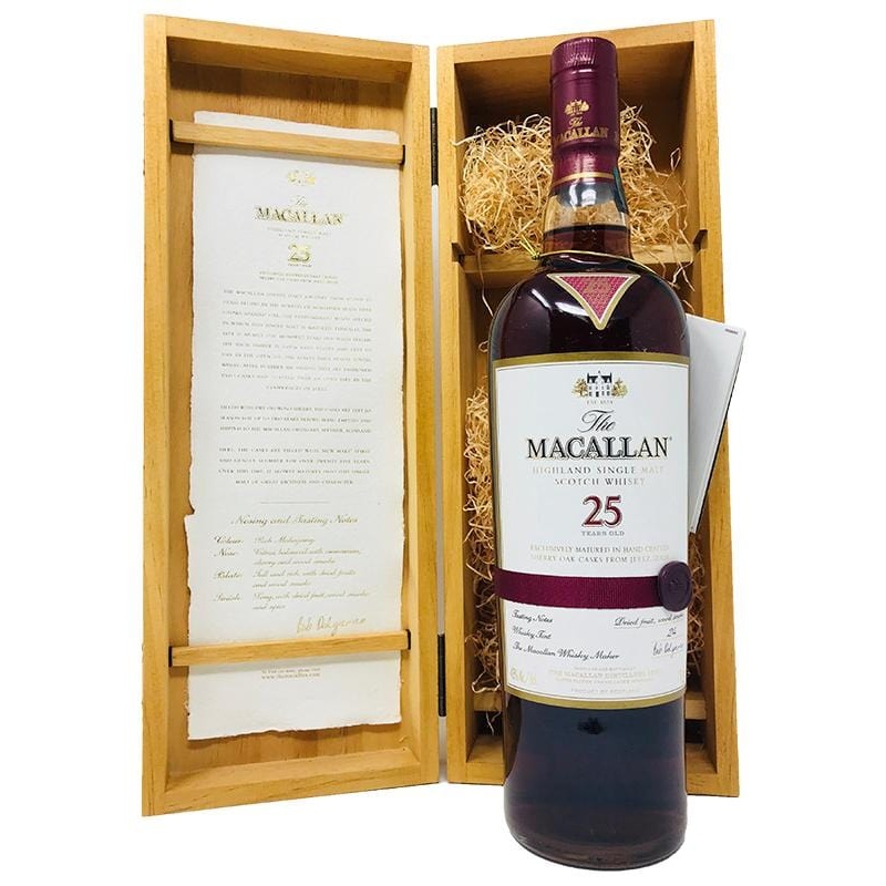 The Macallan Sherry Oak 25 Year Old Scotch Whisky Red Label