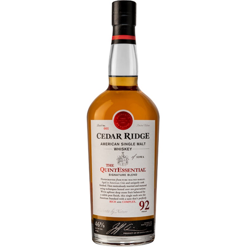Cedar Ridge Distillery The QuintEssential Signature Blend American Single Malt Whiskey