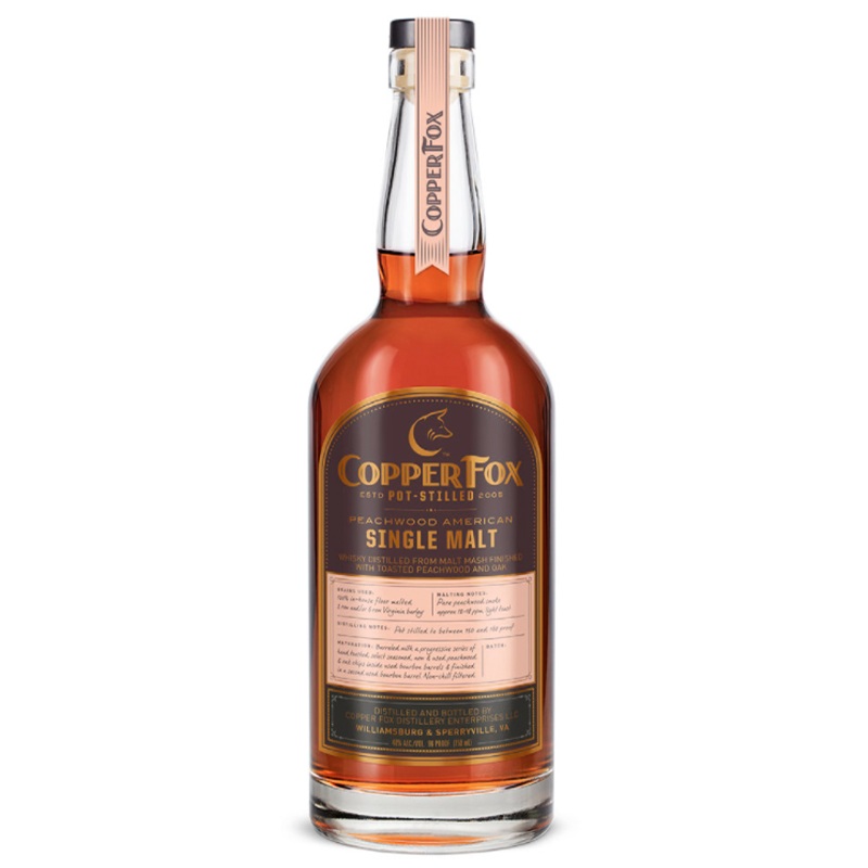 Copper Fox Peachwood American Single Malt Whiskey