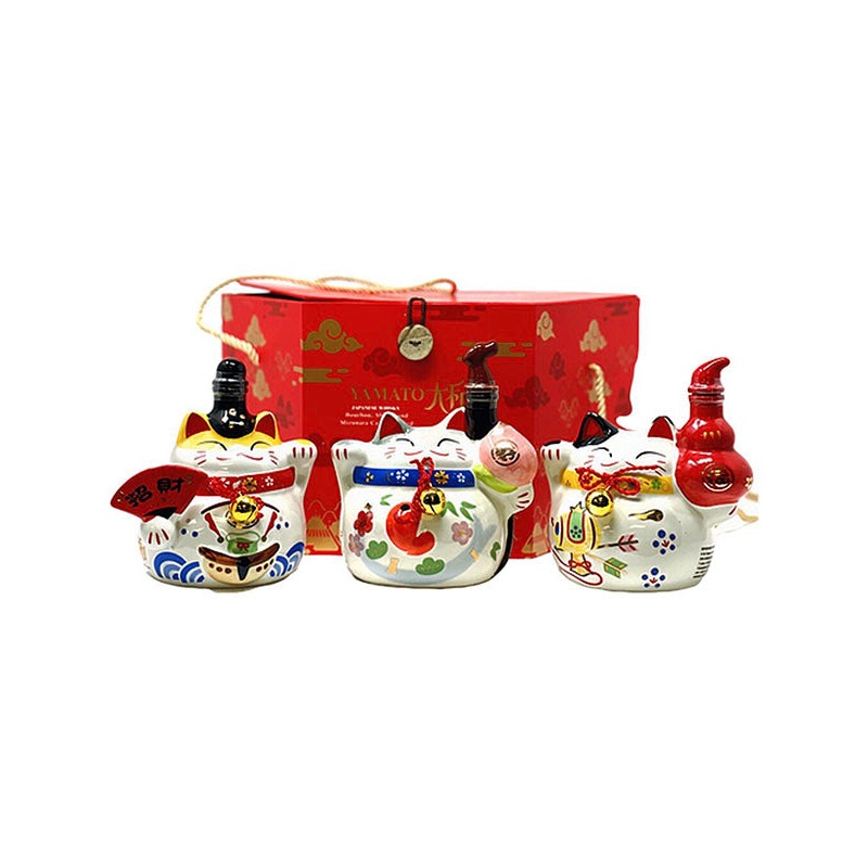 Yamato Three Cats Japanese Whisky Gift Set