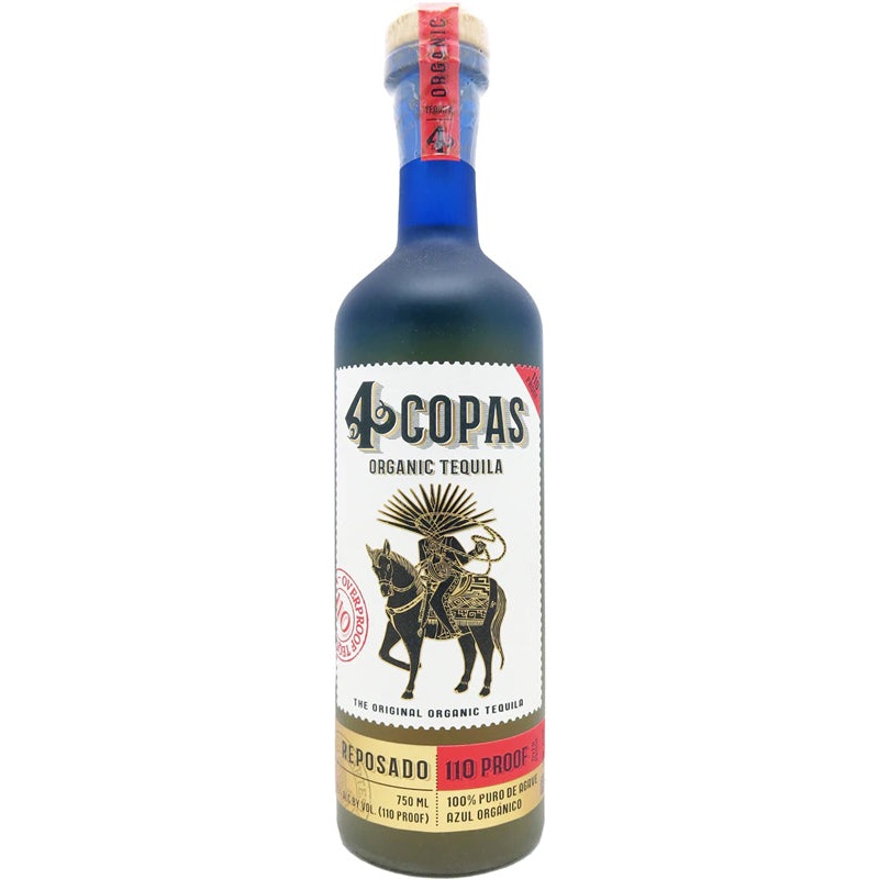 4 Copas Organic Reposado Tequila 110 Proof