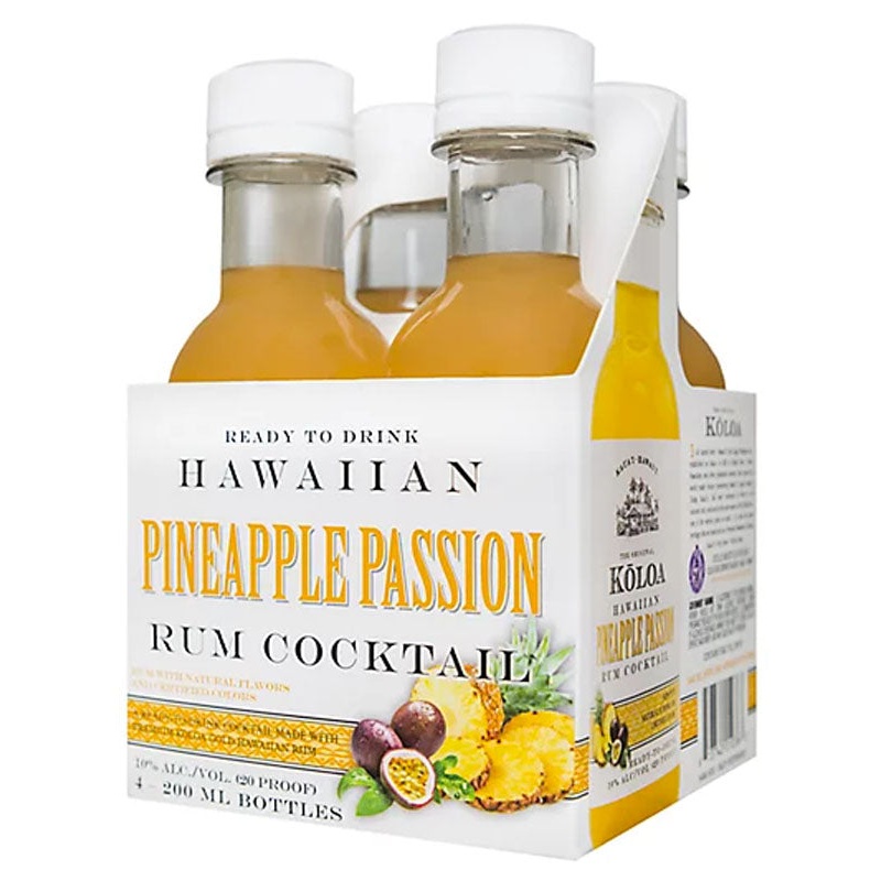 Koloa Hawaiian Pineapple Passion Rum Cocktail 4-Pack