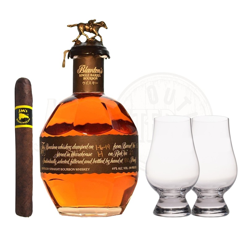 Blanton’s Black Label with Glencairn Set & Cigar Bundle