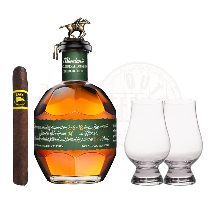 Blanton’s Green Label with Glencairn Set & Cigar Bundle