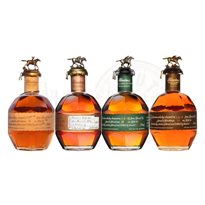 Blanton’s Red Label, Straight From The Barrel, Green Label & Black Label Bundle