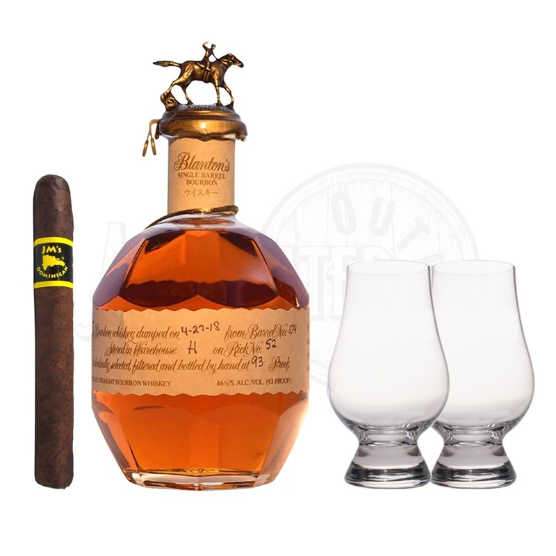 Blanton’s Red Label with Glencairn Set & Cigar Bundle