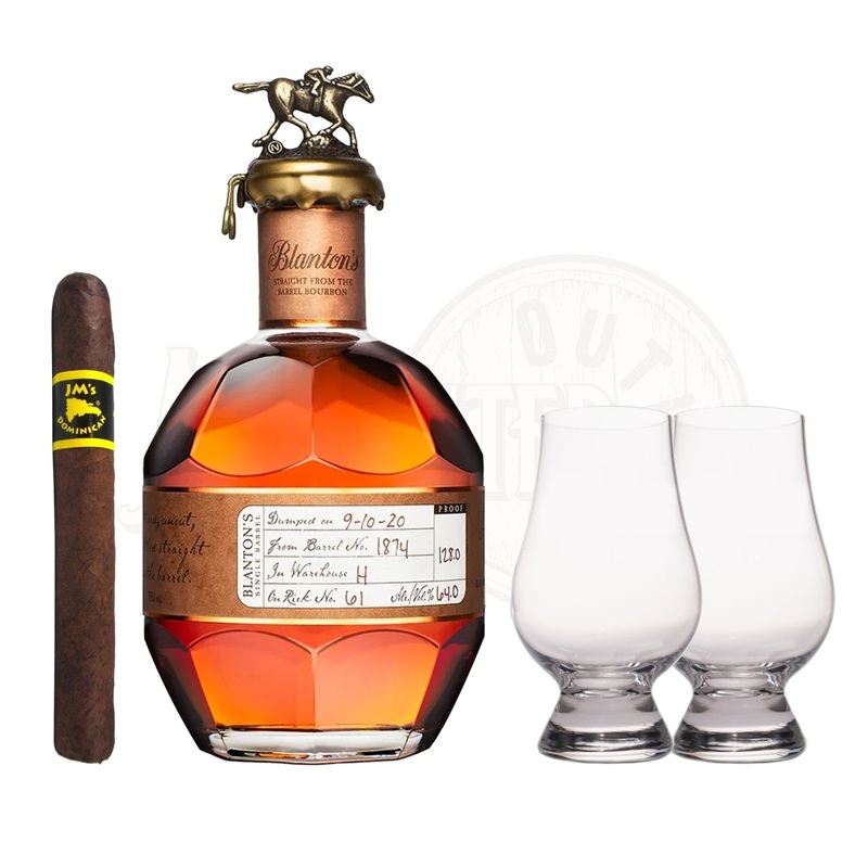 Blanton’s Straight from The Barrel with Glencairn Set & Cigar Bundle